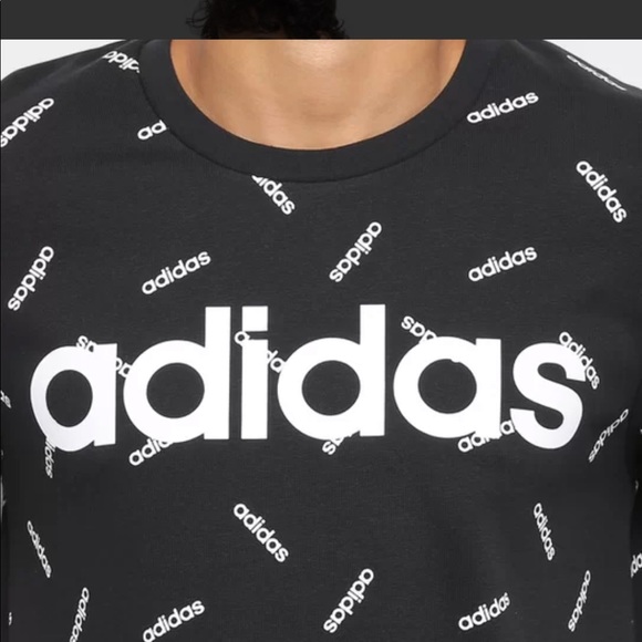 Adidas Y2K Graphic Black Crewneck Size 2X - Picture 14 of 14